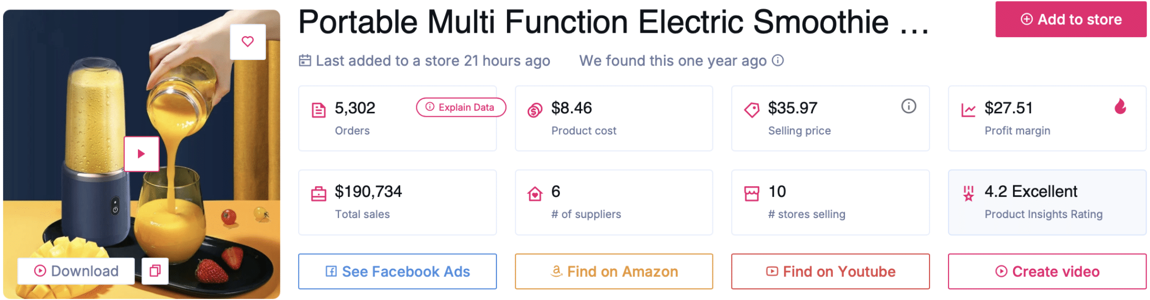 Portable Electric Smoothie Blender